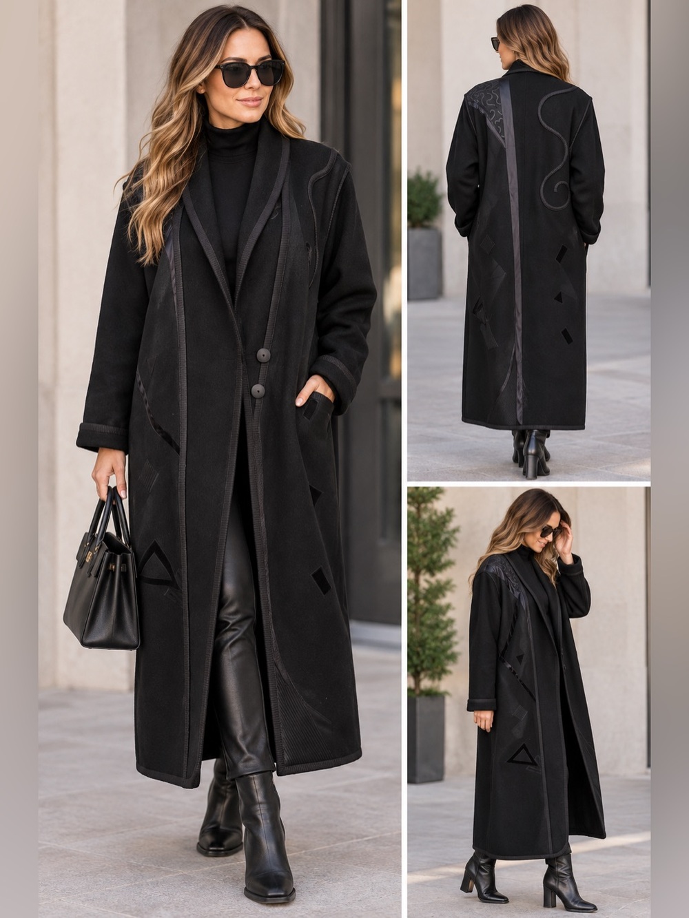 Lynn Murray Vintage Wool Trench‎ Coat Size Large